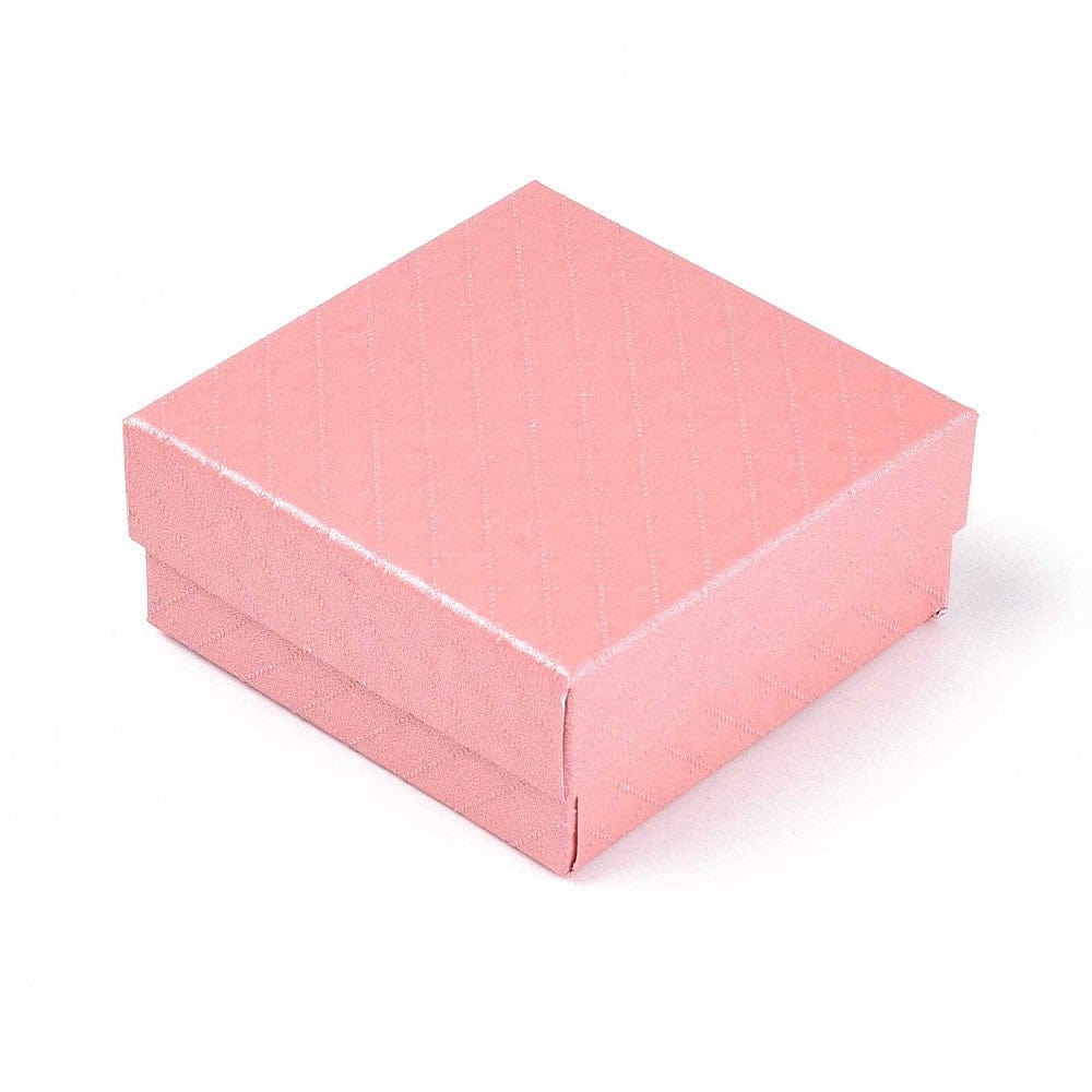 Smykkeæsker - Pink (7,5x7,5x3,5cm) 6 stk - Uniq Perler - 115831