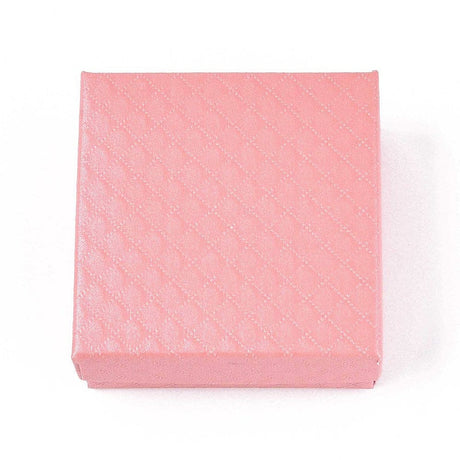 Smykkeæsker - Pink (7,5x7,5x3,5cm) 6 stk - Uniq Perler - 115831