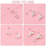 Smykkedele Sæt – Låse, Åbne Øskner og Klemmeperler, Forsølvet (300 dele) - Uniq Perler - 