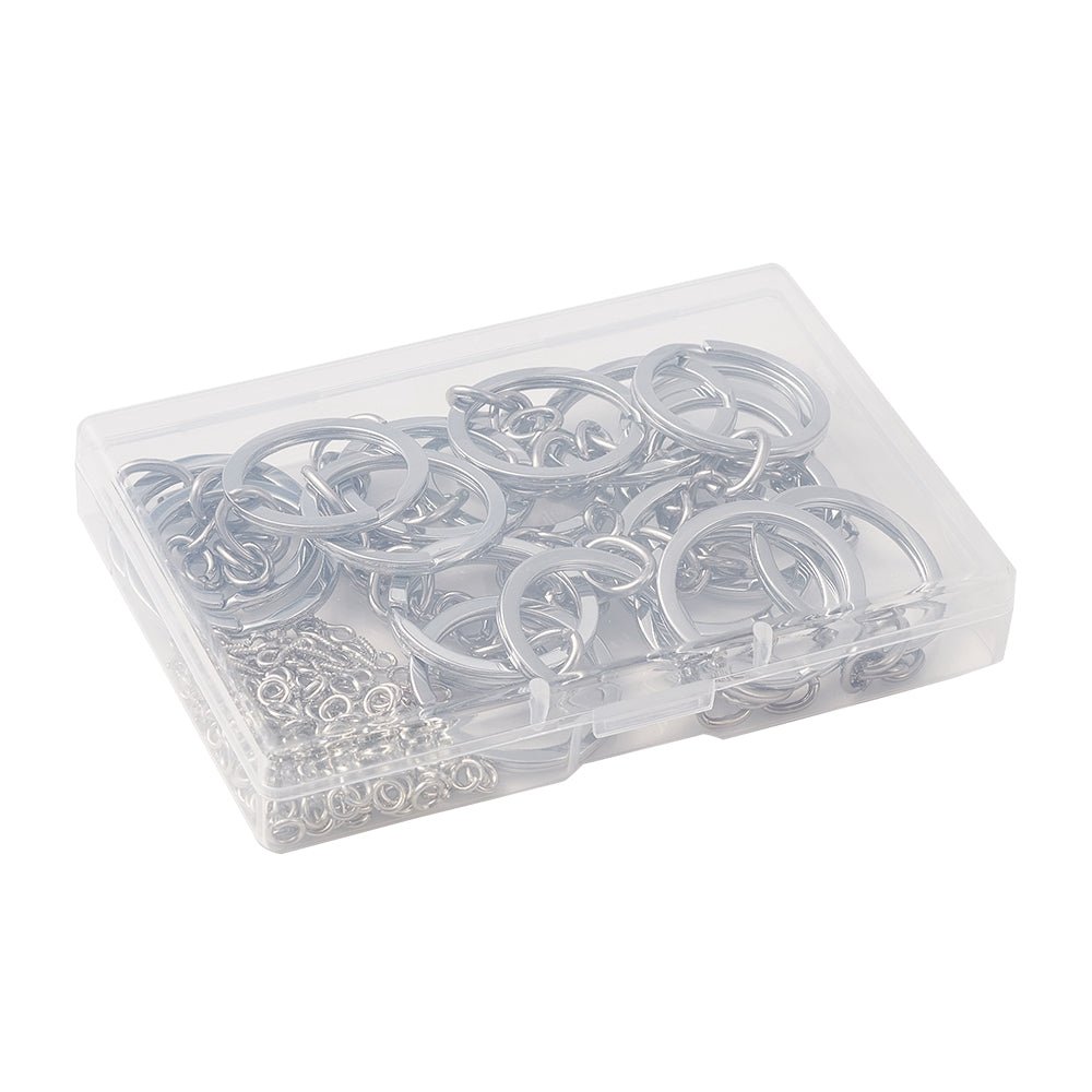 Schmuckteile Sets – geteilte Schlüsselringe u.v.m. (Platin) - Uniq Perler - 