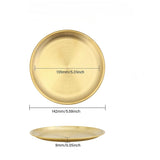 Smykkefad i Rustfrit Stål – Flad Rund, Forgyldt (142mm) - Uniq Perler - 116176