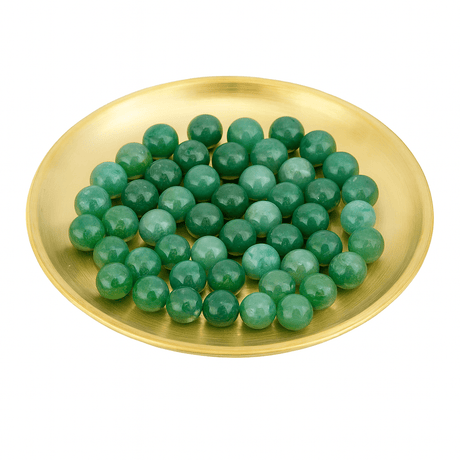 Smykkefad i Rustfrit Stål – Flad Rund, Forgyldt (142mm) - Uniq Perler - 116176