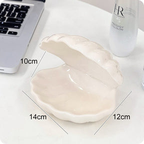 Jewelry Dish – Shell-shaped in White Ceramic (140x120mm) - Uniq Perler - 115727