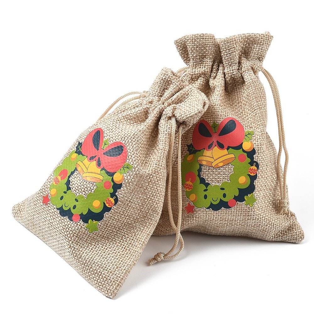 Smykkeposer Med Julemotiver – Jute (14x10cm) 15 stk. - Uniq Perler - 125720