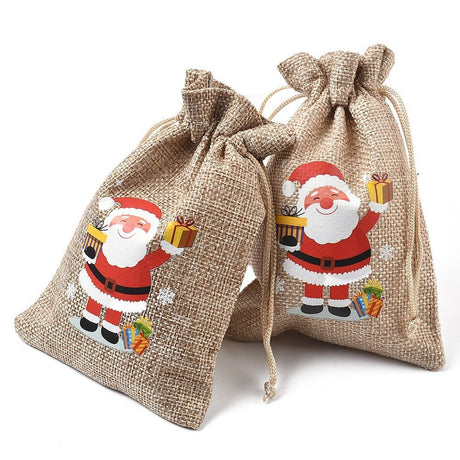 Smykkeposer Med Julemotiver – Jute (14x10cm) 15 stk. - Uniq Perler - 125720