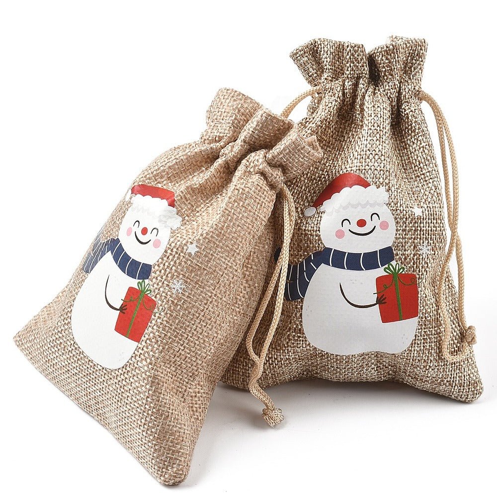 Smykkeposer Med Julemotiver – Jute (14x10cm) 15 stk. - Uniq Perler - 125720