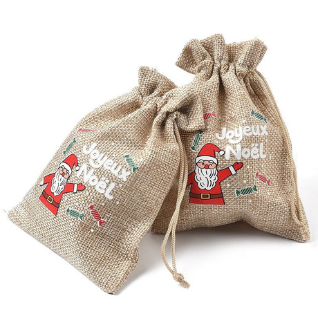 Smykkeposer Med Julemotiver – Jute (14x10cm) 15 stk. - Uniq Perler - 125720