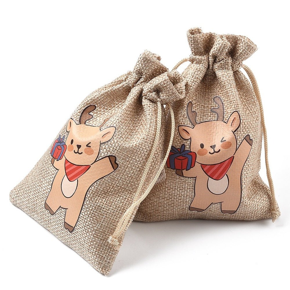 Smykkeposer Med Julemotiver – Jute (14x10cm) 15 stk. - Uniq Perler - 125720