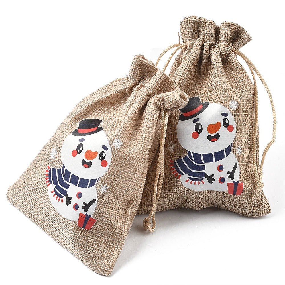 Smykkeposer Med Julemotiver – Jute (14x10cm) 15 stk. - Uniq Perler - 125720