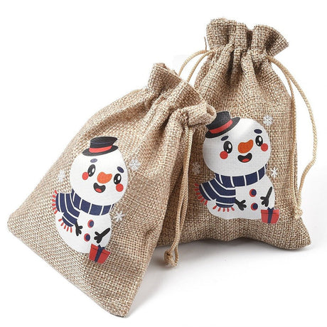 Smykkeposer Med Julemotiver – Jute (14x10cm) 15 stk. - Uniq Perler - 125720