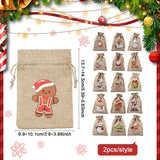 Smykkeposer Med Julemotiver – Jute (14x10cm) 15 stk. - Uniq Perler - 125720