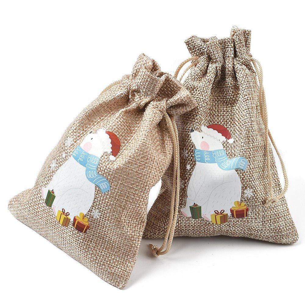 Smykkeposer Med Julemotiver – Jute (14x10cm) 15 stk. - Uniq Perler - 125720