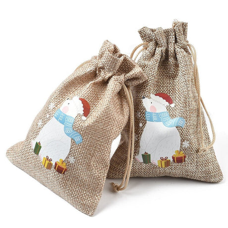 Smykkeposer Med Julemotiver – Jute (14x10cm) 15 stk. - Uniq Perler - 125720