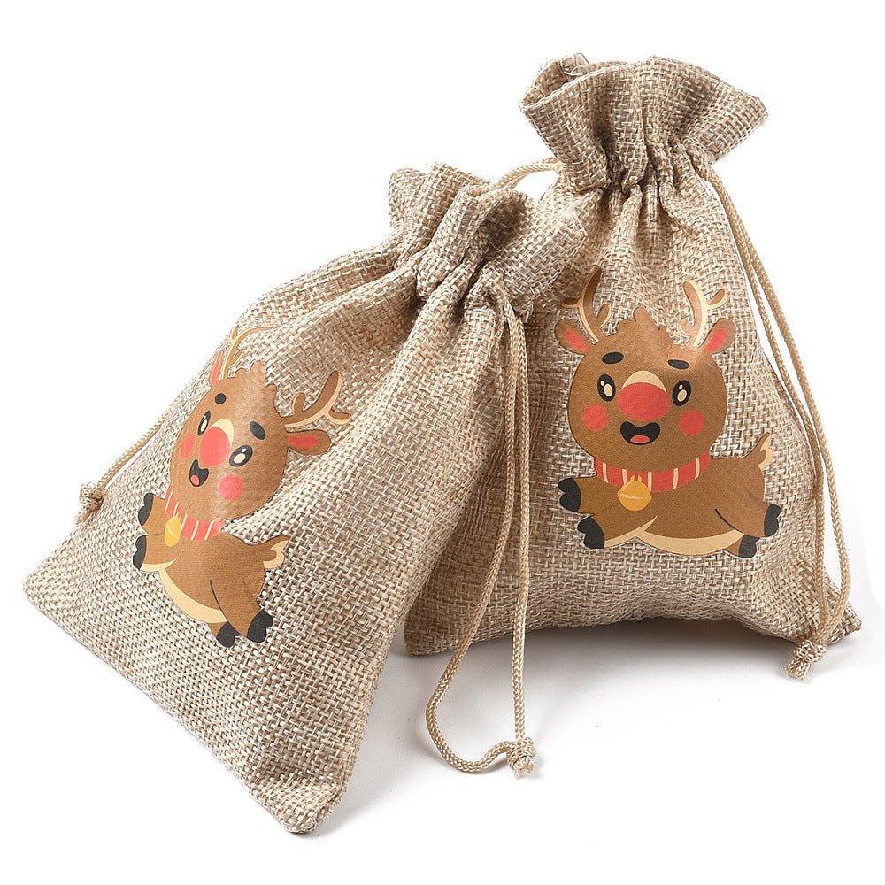 Smykkeposer Med Julemotiver – Jute (14x10cm) 15 stk. - Uniq Perler - 125720
