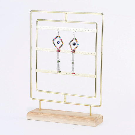 Smykkestativ Til Øreringe Og Kæder - 25x35,5x7,4cm - Uniq Perler - 111553