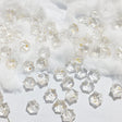 Snefnug Glasperler – Transparent, Guld (11,5x10,5x7,5mm) 10 stk. - Uniq Perler - 125963