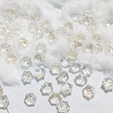 Snefnug Glasperler – Transparent, Guld (11,5x10,5x7,5mm) 10 stk. - Uniq Perler - 125963