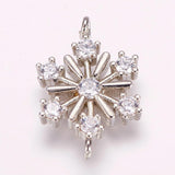 Snefnug Mellemled - Zirkonia, Platinbelagt (19x12.5mm) - Uniq Perler - 