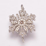 Snefnug Mellemled - Zirkonia, Platinbelagt (19x12.5mm) - Uniq Perler - 