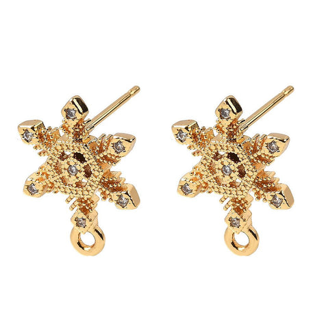 Snefnug Ørestikkere – Langtidsholdbar 18K Forgyldt Messing (15,5x11,5mm) - Uniq Perler - 