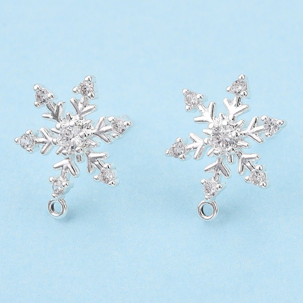 Snefnug Ørestikkere – Sølvbelagt (15x11mm) - Uniq Perler - 