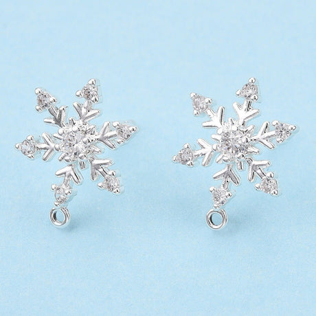 Snefnug Ørestikkere – Sølvbelagt (15x11mm) - Uniq Perler - 