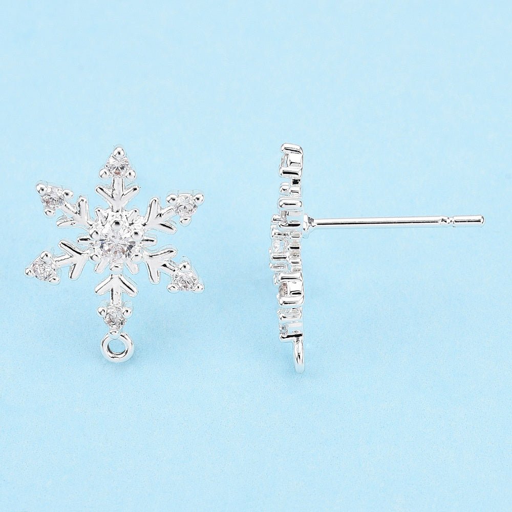 Snefnug Ørestikkere – Sølvbelagt (15x11mm) - Uniq Perler - 