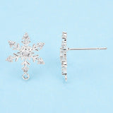 Snefnug Ørestikkere – Sølvbelagt (15x11mm) - Uniq Perler - 