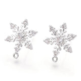 Snefnug Ørestikkere – Sølvbelagt (15x11mm) - Uniq Perler - 