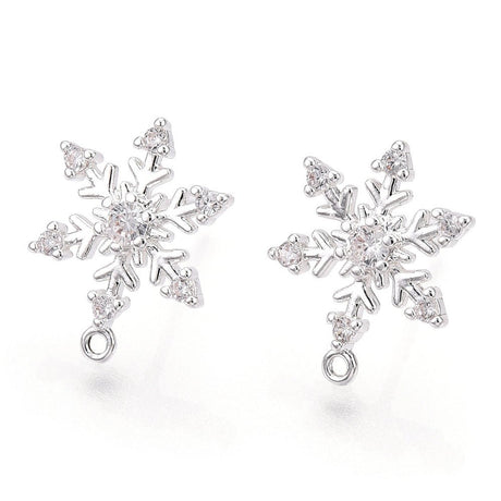 Snefnug Ørestikkere – Sølvbelagt (15x11mm) - Uniq Perler - 