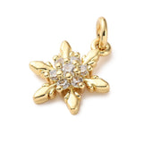 Snefnug Vedhæng – Med Zirkonia, 18K Forgyldt (15x12mm) - Uniq Perler - 