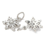 Snefnug Vedhæng – Med Zirkonia, Platinbelagt (11,5x15mm) - Uniq Perler - 