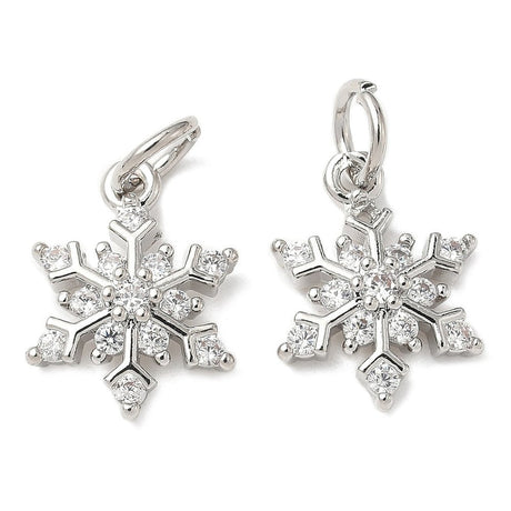 Snefnug Vedhæng – Med Zirkonia, Platinbelagt (11,5x15mm) - Uniq Perler - 