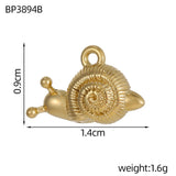 Snegl Vedhæng – 18K Forgyldt vandfast Stål (14mm) - Uniq Perler - 117787