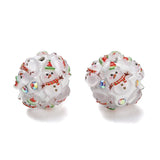 Snemand Akryl Perler - med Rhinsten (19~20mm) 2 stk - Uniq Perler - 