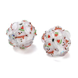 Snemand Akryl Perler - med Rhinsten (19~20mm) 2 stk - Uniq Perler - 