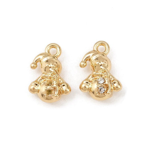 Snemand Vedhæng – 18K Forgyldt (13.5x9x4.5mm) 2 stk - Uniq Perler - 