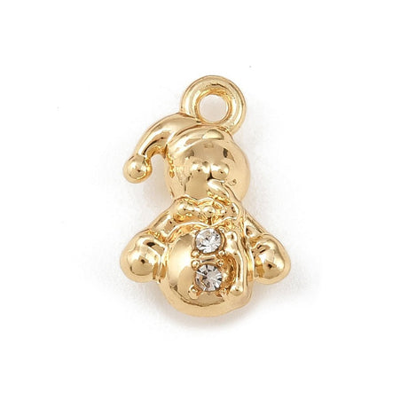 Snemand Vedhæng – 18K Forgyldt (13.5x9x4.5mm) 2 stk - Uniq Perler - 