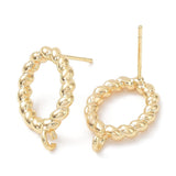 Snoet Ørestikkere Med Øje, 18K Forgyldt,(18x12mm) - Uniq Perler - 1111490230, 3028449456948042380686