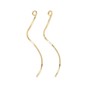 Twisted Pendant - Long-Lasting Gold Plated (37.5x7mm) 2 pcs - Uniq Perler - 116127