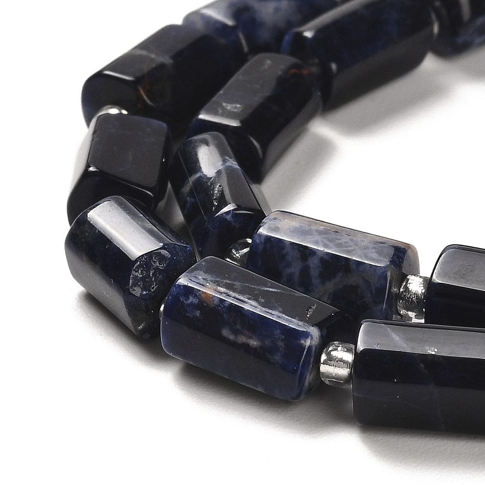 Sodalit – Aflange Perler (12x7mm) - Uniq Perler - 111959