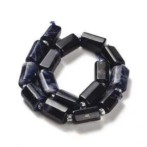 Sodalit – Längliche Perlen (12x7mm) - Uniq Perler - 111959