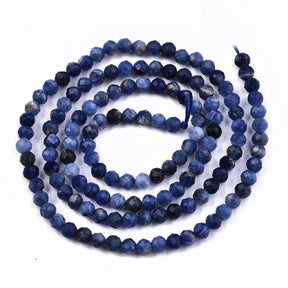 Sodalith – Blau, facettiert (3mm) - Uniq Perler - 113067