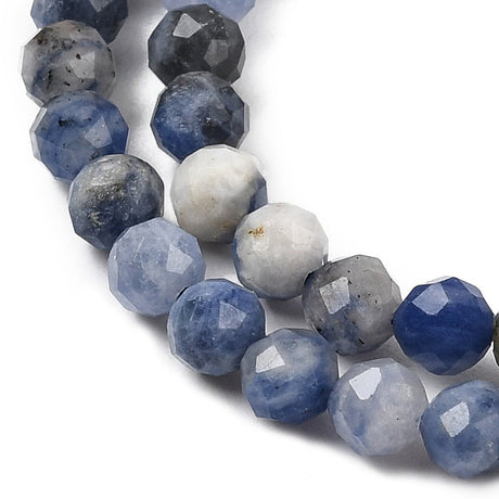 Sodalit Facetterede Perler– Natursten (4~4,5mm) - Uniq Perler - 
