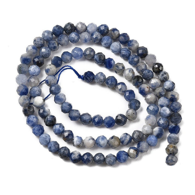 Sodalit Facetterede Perler– Natursten (4~4,5mm) - Uniq Perler - 