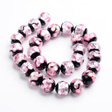 Sølvfolie Glasperler – Pearl Pink, Runde (14x13mm) 4 Stk - Uniq Perler - 118622