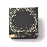 Sol Måne Stjerne Gaveæske – Kvadratisk, Sort (5x5x3cm) 6 stk - Uniq Perler - 