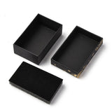 Sol Måne Stjerne Gaveæske – Rektangulær, Sort (8x5x3cm) 6 stk - Uniq Perler - 