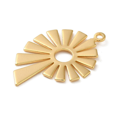 Sol Vedhæng, 18K Forgyldt, 25x16mm - Uniq Perler - 112739