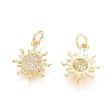 Sol Vedhæng, 18K Langtidsholdbar Forgyldning, 15x12mm - Uniq Perler - 111507